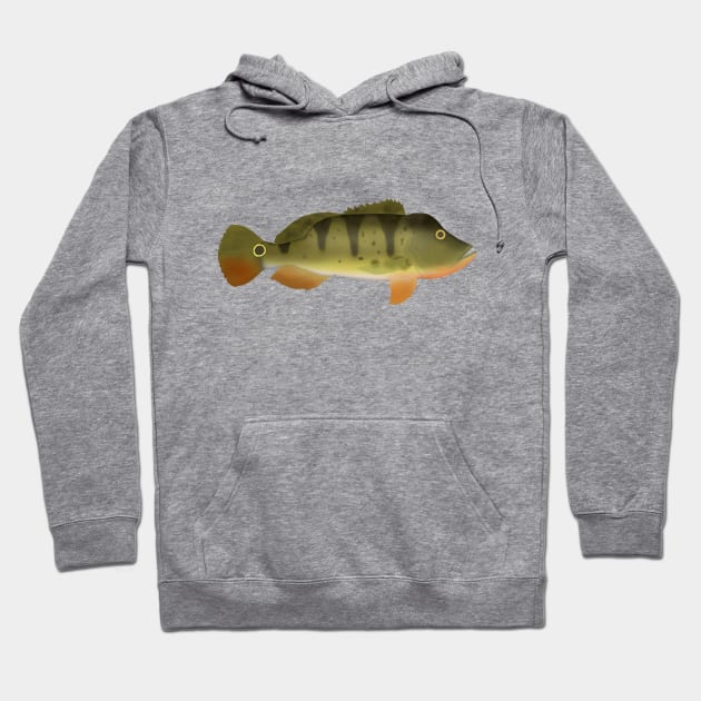 Peacock Bass Hoodie by FishFolkArt